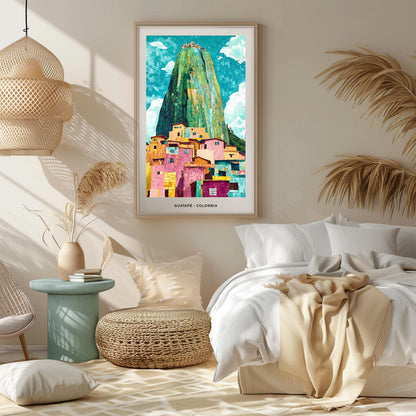 Guatapé Mosaic Print, Guatapé Mosaic Wall Art, Guatapé Mosaic Poster, Guatapé Gift, Guatapé Decor, Guatapé Wall Decor, Antioquía, Colombia