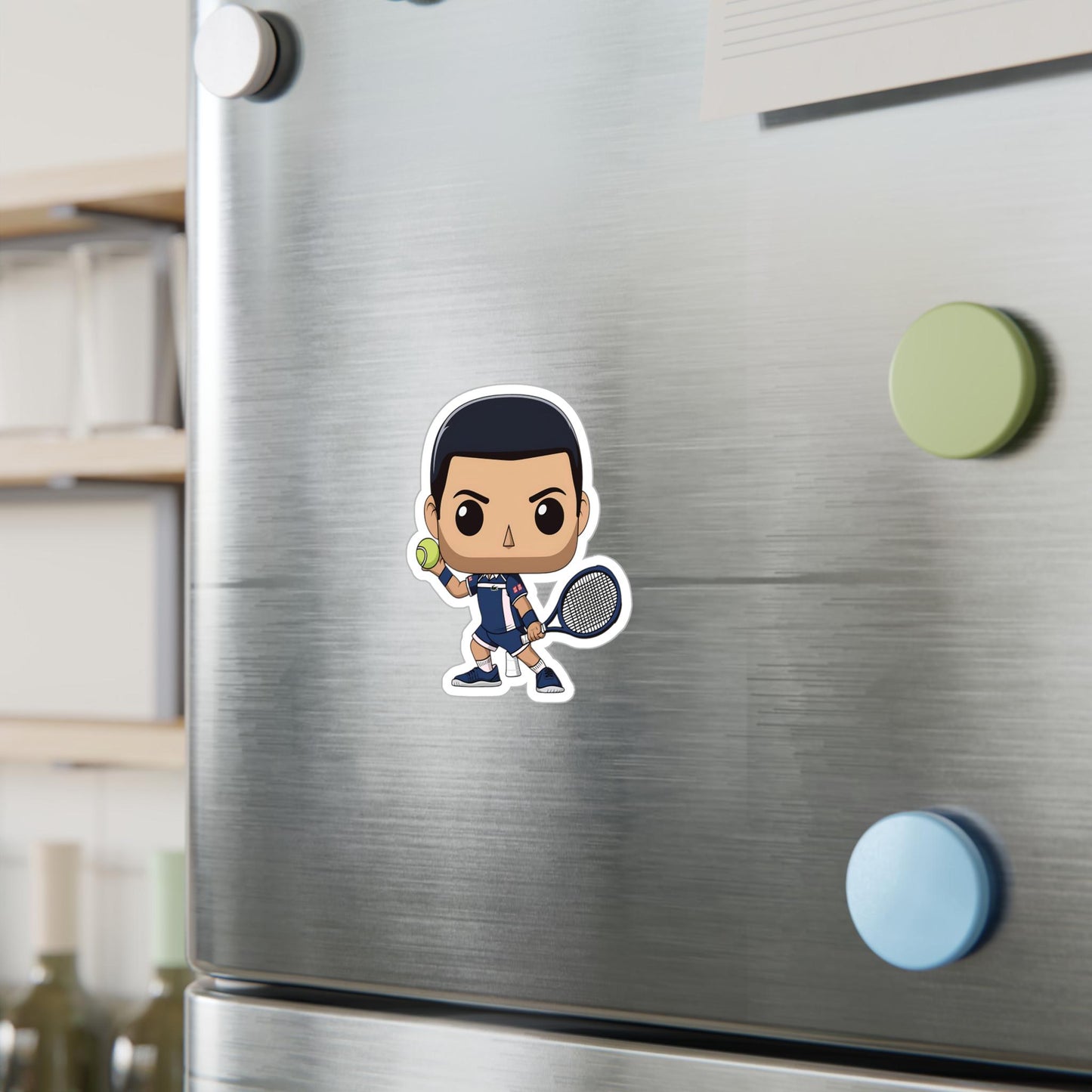 Djokovic Funko Pop Decal, Funko Pop Chibi, Decal Chibi, Decal Sticker For Laptops Cars Notebooks, Fun Funko Pop Sticker, Funko Pop Djokovic