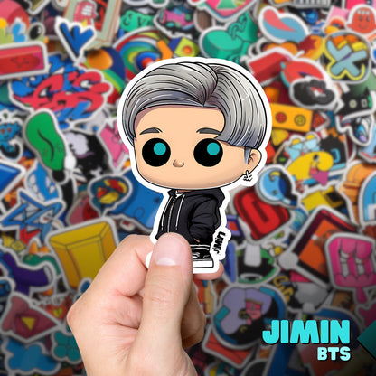 Jimin Funko Pop Decal, Funko Pop BTS, Decal BTS, Decal Sticker For Laptops Cars Notebooks, Fun Funko Pop Sticker, Funko Pop Jimin