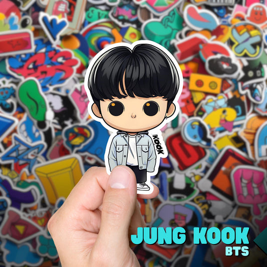 Jung Kook Funko Pop Decal, Funko Pop BTS, Decal BTS, Decal Sticker For Laptops Cars Notebooks, Fun Funko Pop Sticker, Funko Pop Jung Kook