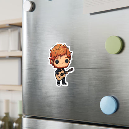 Ed Sheeran Funko Pop Decal, Funko Pop Chibi, Decal Chibi, Decal Sticker For Laptops Cars Notebooks, Fun Funko Pop Sticker, Funko Pop Sheeran