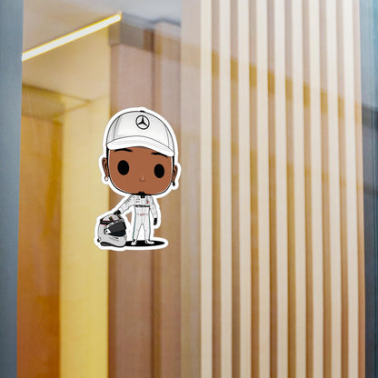 Lewis Hamilton F1 Funko Pop Decal, Decal Chibi Hamilton, Decal Sticker For Laptops Cars Notebooks, Fun Funko Pop Sticker, Funko Pop Hamilton