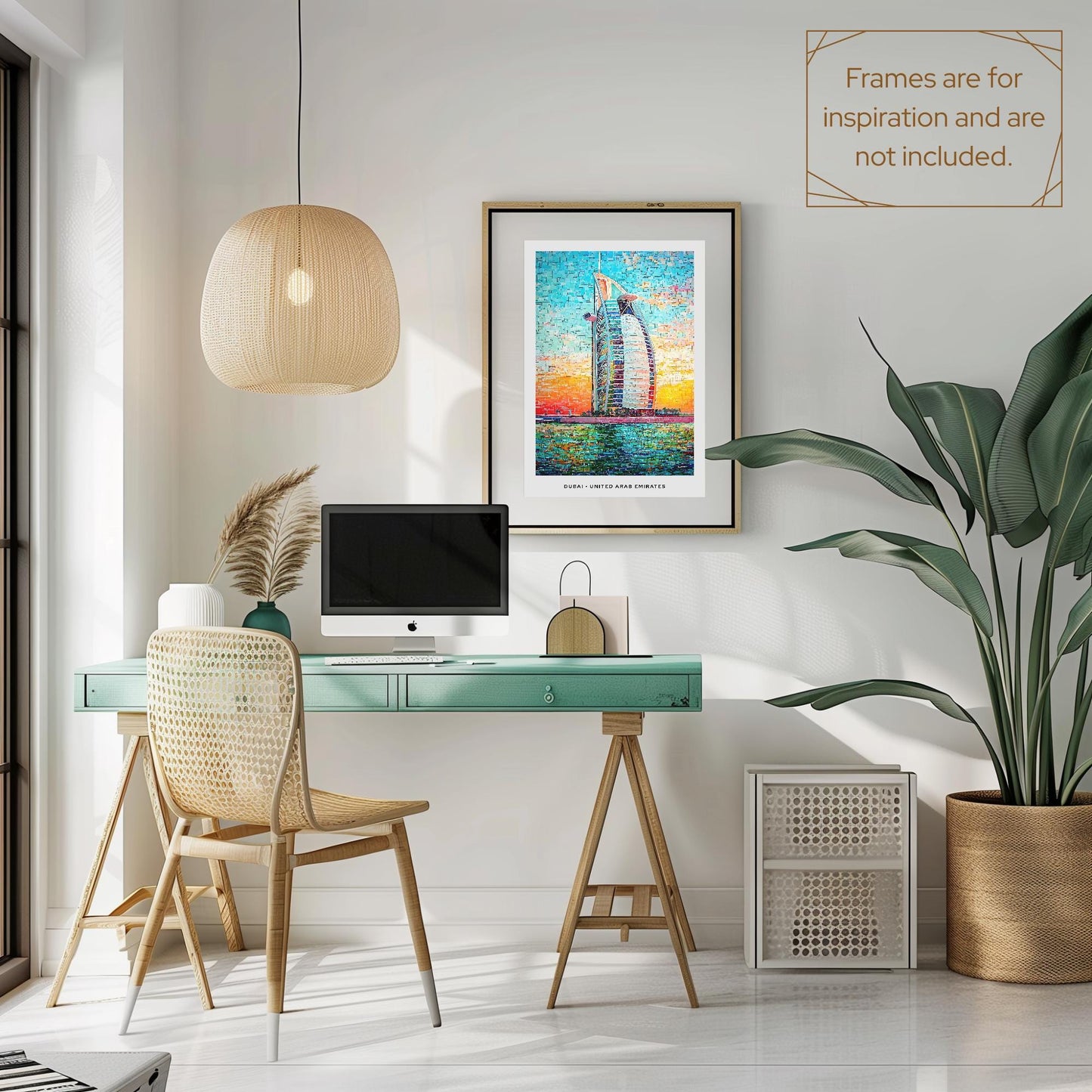 Dubai Mosaic Print, Dubai Mosaic Wall Art, Dubai Mosaic Poster, Dubai Mosaic Gift, Dubai Mosaic Decor, Dubai Wall Decor, Dubai, Emirates