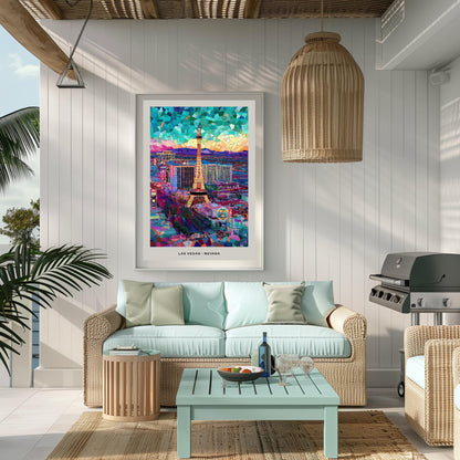 Las Vegas Mosaic Print, Vegas Mosaic Wall Art, Vegas Mosaic Poster, Vegas Mosaic Gift, Vegas Decor, Vegas Wall Decor, Nevada, United States