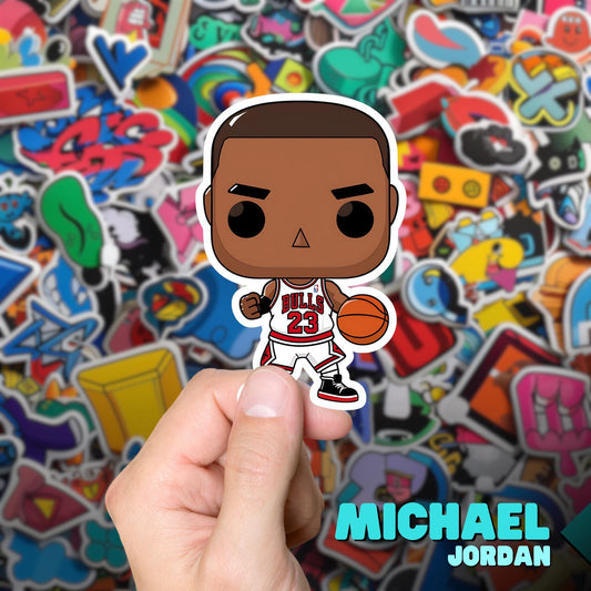 Jordan Funko Pop Decal, Funko Pop Chibi, Decal Chibi, Decal Sticker For Laptops Cars Notebooks, Fun Funko Pop Sticker, Funko Pop Jordan