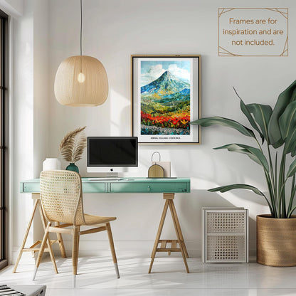 Arenal Volcano Mosaic Print, Arenal Volcano Wall Art, Arenal Poster, Arenal Gift, Arenal Decor, Arenal Wall Decor, Alajuela, Costa Rica
