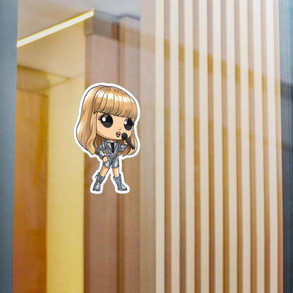 T-Swift Funko Pop Decal, Funko Pop Chibi, Decal Chibi, Decal Sticker For Laptops Cars Notebooks, Fun Funko Pop Sticker, Funko Pop T-Swift