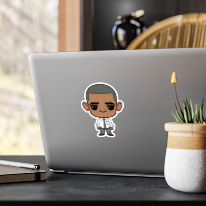 Obama Funko Pop Decal, Funko Pop Chibi, Decal Chibi, Decal Sticker For Laptops Cars Notebooks, Fun Funko Pop Sticker, Funko Pop Obama