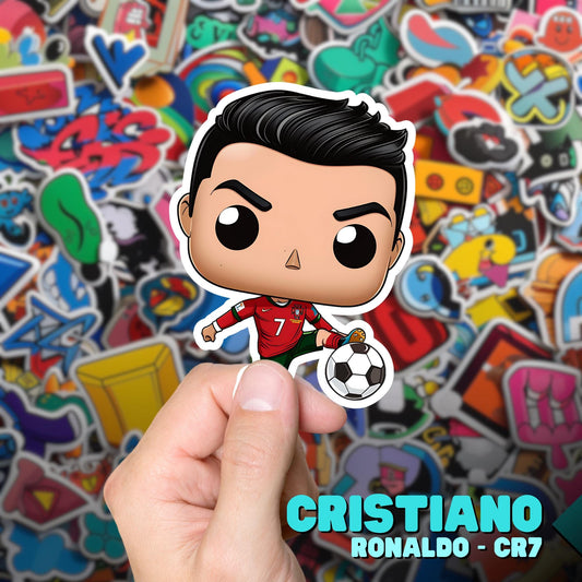 Cristiano CR7 Funko Pop Decal, Funko Pop Soccer, Decal Soccer, Decal Sticker For Laptops Cars Notebooks, Fun FunkoPop Sticker, Funko Pop CR7