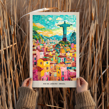 Rio de Janeiro Mosaic Print, Rio Mosaic Wall Art, Rio Mosaic Poster, Rio Mosaic Gift, Rio Decor, Rio Wall Decor, Rio de Janeiro, Brazil