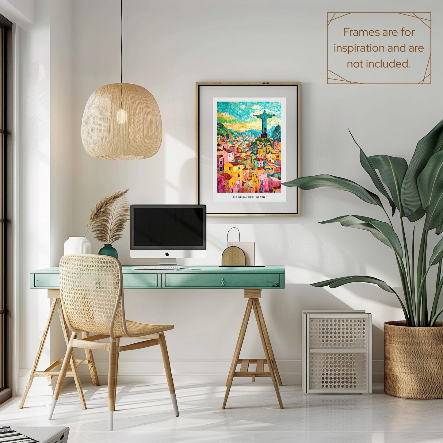Rio de Janeiro Mosaic Print, Rio Mosaic Wall Art, Rio Mosaic Poster, Rio Mosaic Gift, Rio Decor, Rio Wall Decor, Rio de Janeiro, Brazil