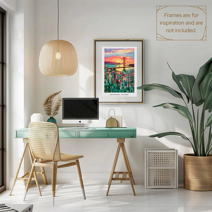 San Francisco Mosaic Print, California Mosaic Wall Art, SF Mosaic Poster, SF Mosaic Gift, SF Decor, Sf Wall Decor, California, United States