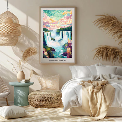 Iguazú Falls Mosaic Print, Iguazú Mosaic Wall Art, Iguazú Mosaic Poster, Iguazú Mosaic Gift, Iguazú Decor, Iguazú Wall Decor, Argentina