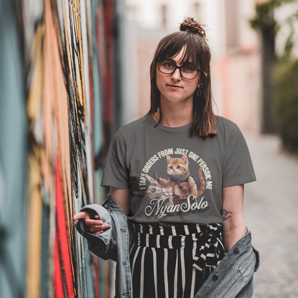 Hans Solo T-Shirt, Star Wars Cat Gifts, Geek Ideas, Cat Mom, Cat Dad, Star Wars T Shirt, Cat Vintage Shirt, Unisex Star Wars Shirt