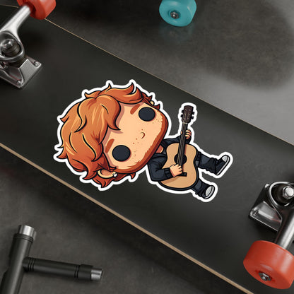 Ed Sheeran Funko Pop Decal, Funko Pop Chibi, Decal Chibi, Decal Sticker For Laptops Cars Notebooks, Fun Funko Pop Sticker, Funko Pop Sheeran