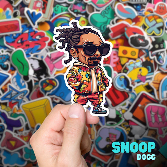 Snoop Dogg Funko Pop Decal, Funko Pop Chibi, Decal Chibi, Decal Sticker For Laptops Cars Notebooks, Fun Funko Pop Sticker, Funko Pop Snoop