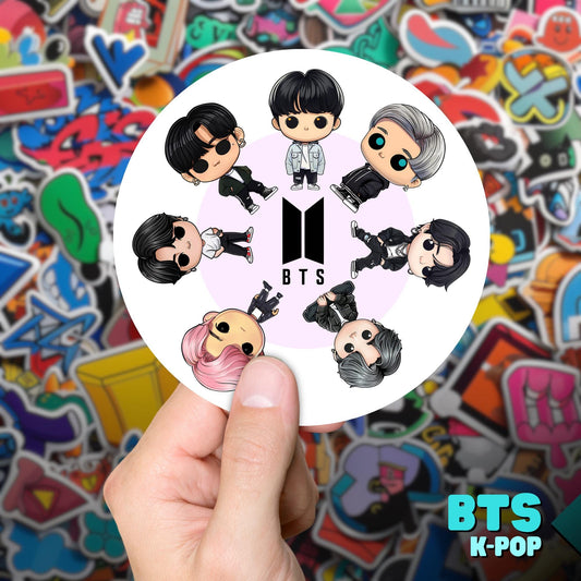 BTS Funko Pop Decal, Funko Pop BTS, Decal BTS, Decal Sticker For Laptops Cars Notebooks, Fun Funko Pop Sticker, Funko Pop Bts